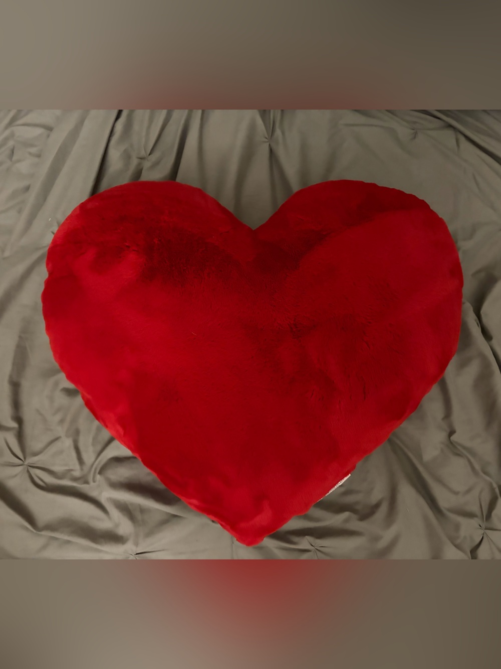 Threshold Red Heart-Shaped Plush Decorative Pillow